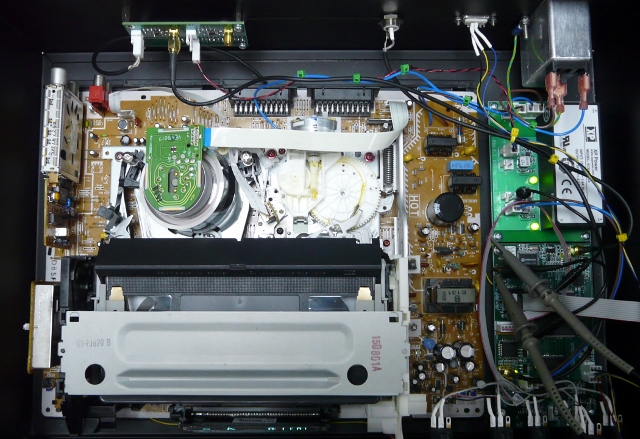 A prototype VCR player under test.