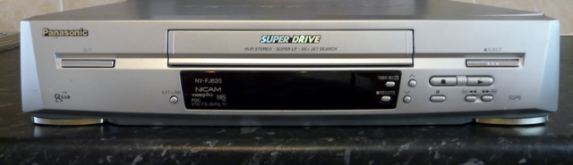 Panasonic NV-FJ620 VHS player.