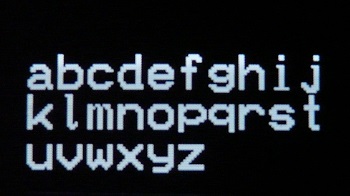 OLED display lower case characters